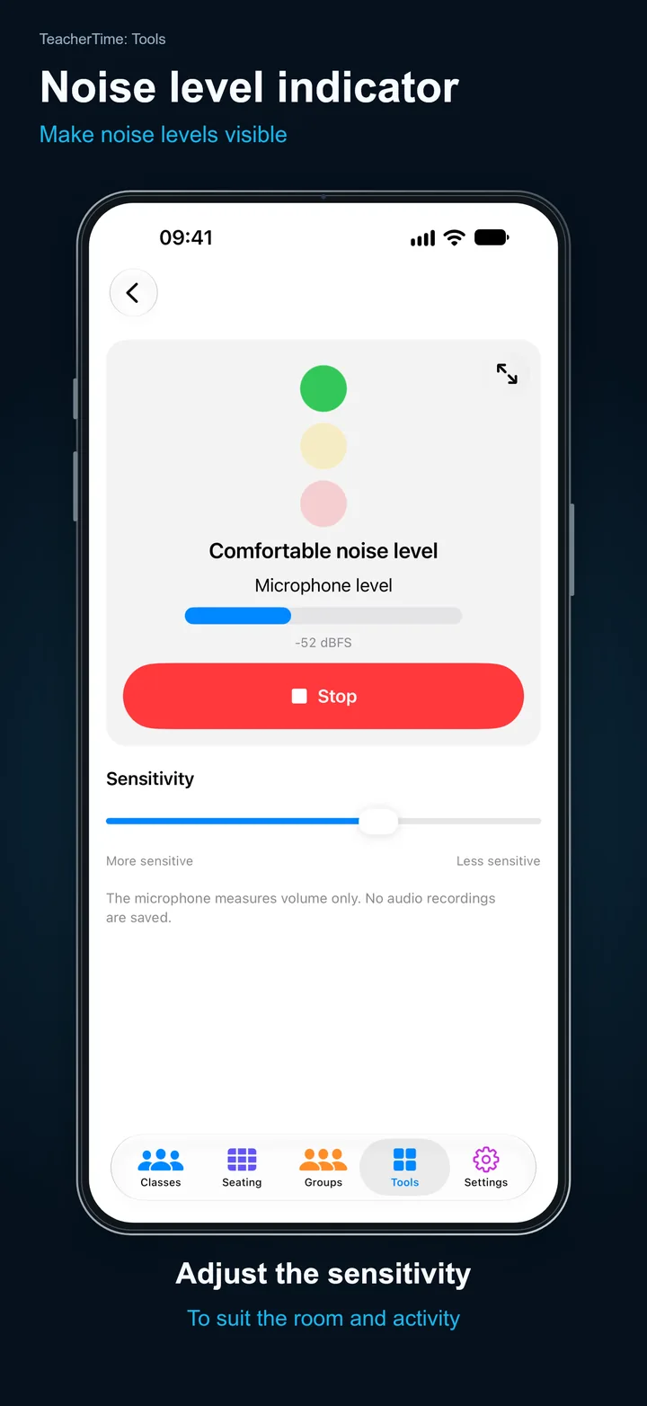 TeacherTime: Tools – Noise level indicator: Make noise levels visible