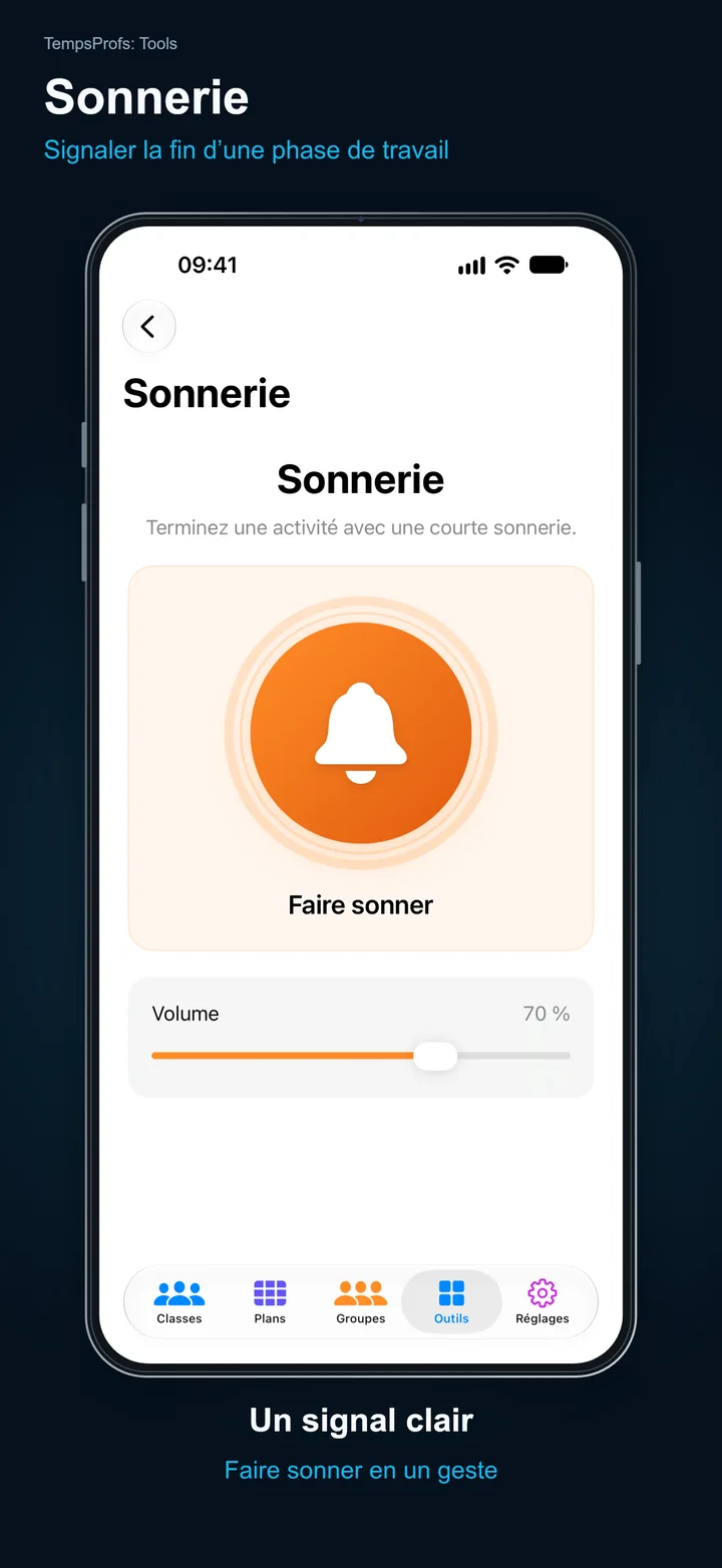 TempsProfs: Tools – Sonnerie: Signaler la fin d’une phase de travail