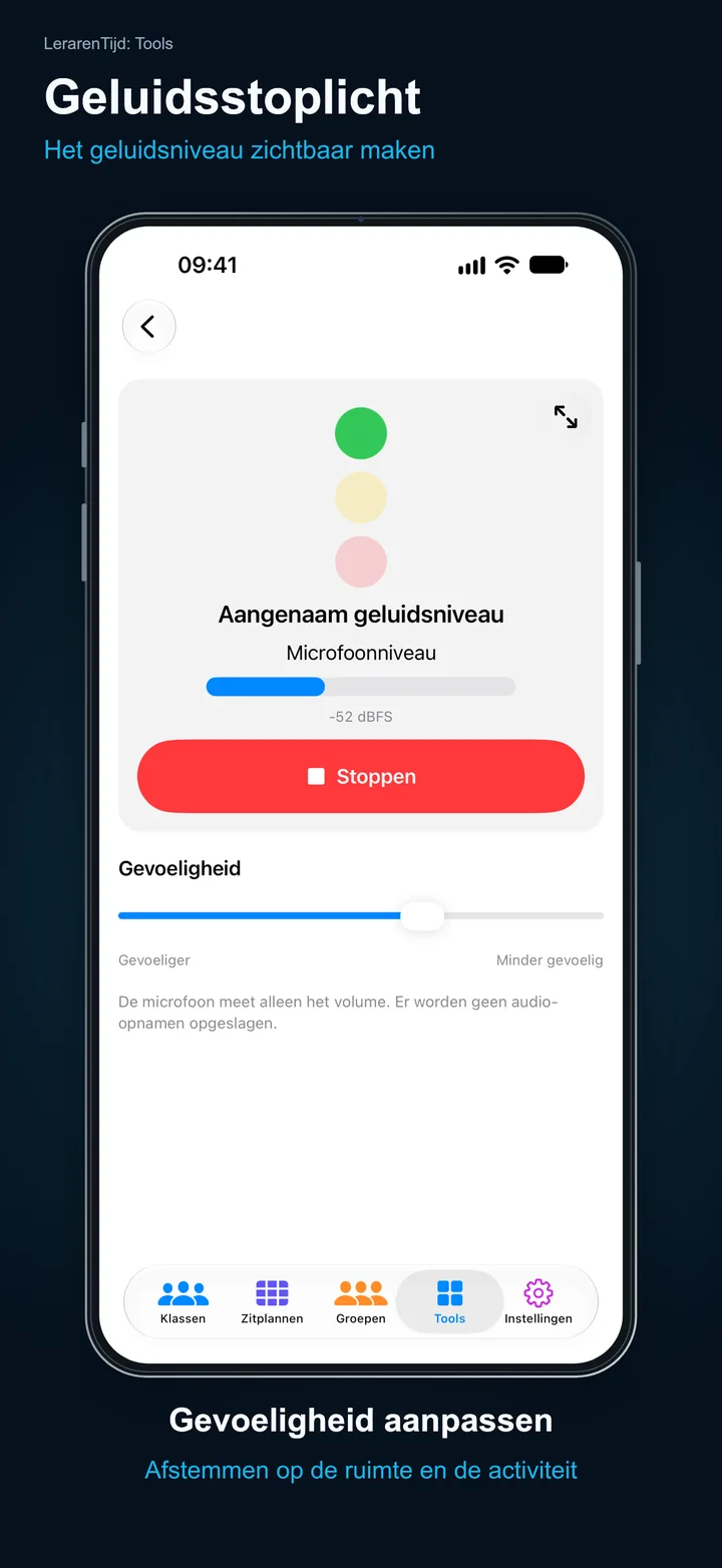 LerarenTijd: Tools – Geluidsstoplicht: Het geluidsniveau zichtbaar maken