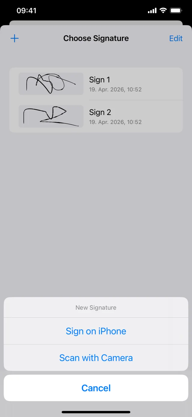 PDF - Shrink & Scan & OCR: Add signatures to PDFs
