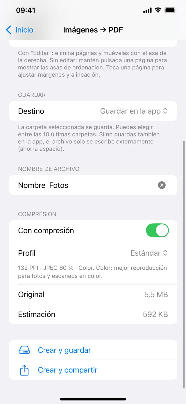 PDF - Shrink & Scan & OCR: Crear PDFs a partir de imágenes