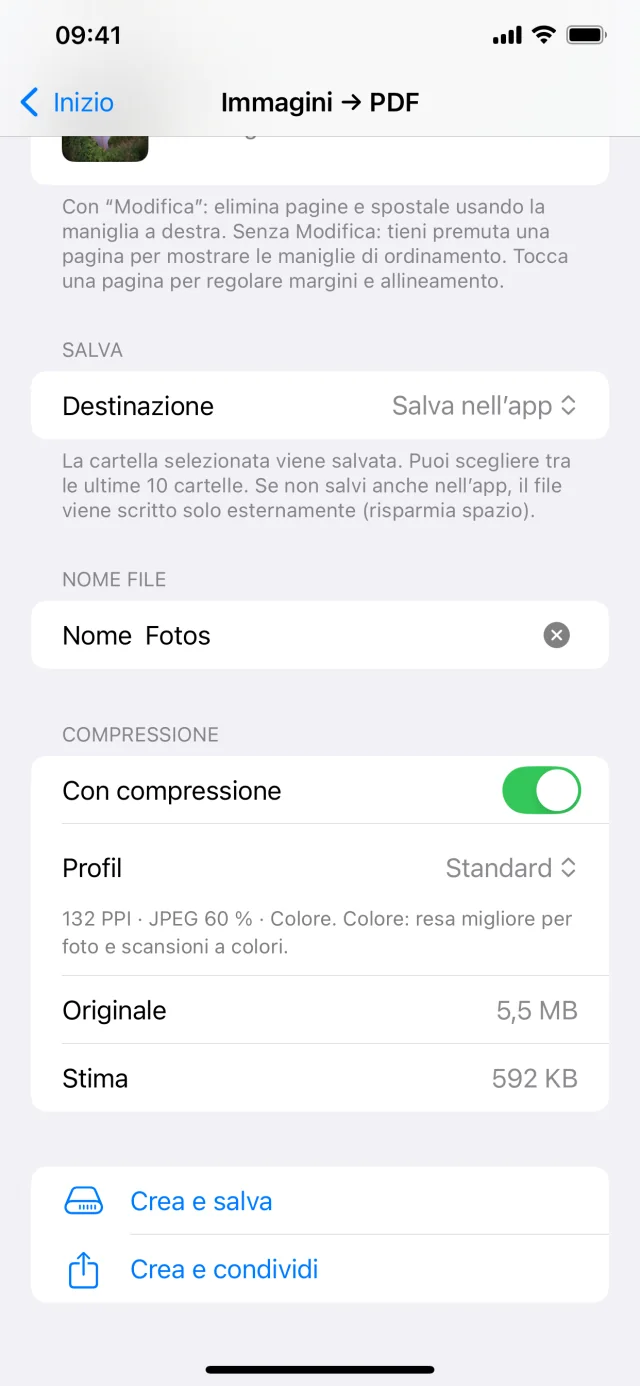 PDF - Shrink & Scan & OCR: Crea PDF da immagini