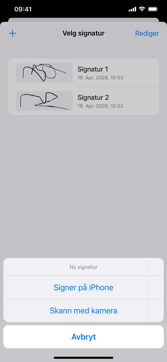 PDF - Shrink & Scan & OCR: Legg til signaturer i PDF-er