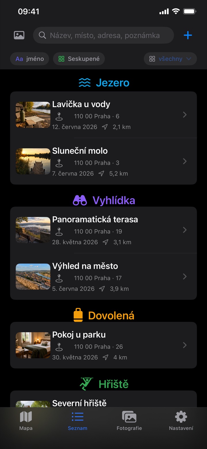 Placekeeper - Moje místa Screenshot