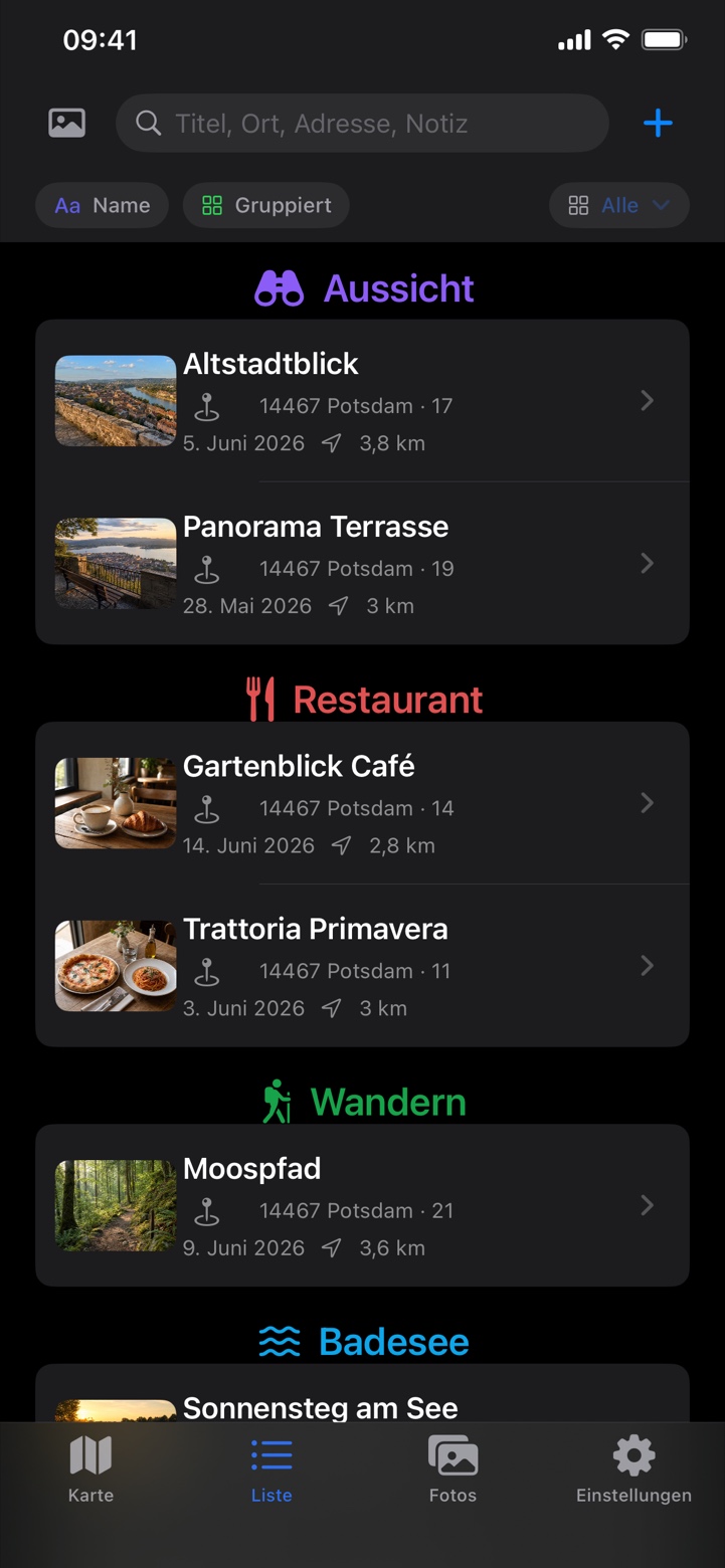 Placekeeper - Meine Orte Screenshot
