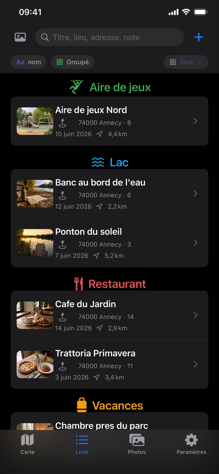 Placekeeper - Mes lieux Screenshot