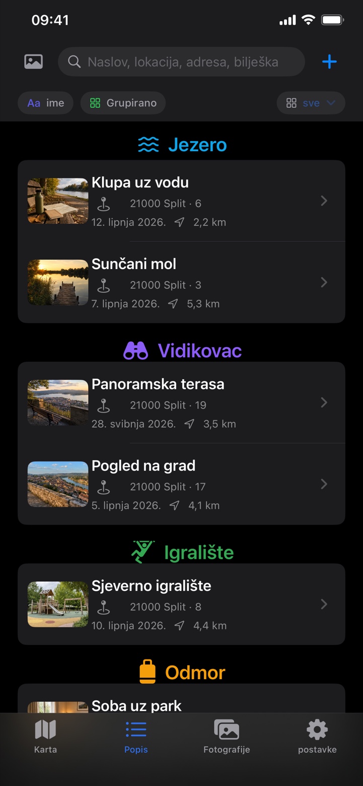 Placekeeper - Moja mjesta Screenshot