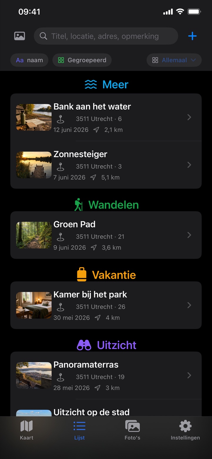 Placekeeper - Mijn plekken Screenshot