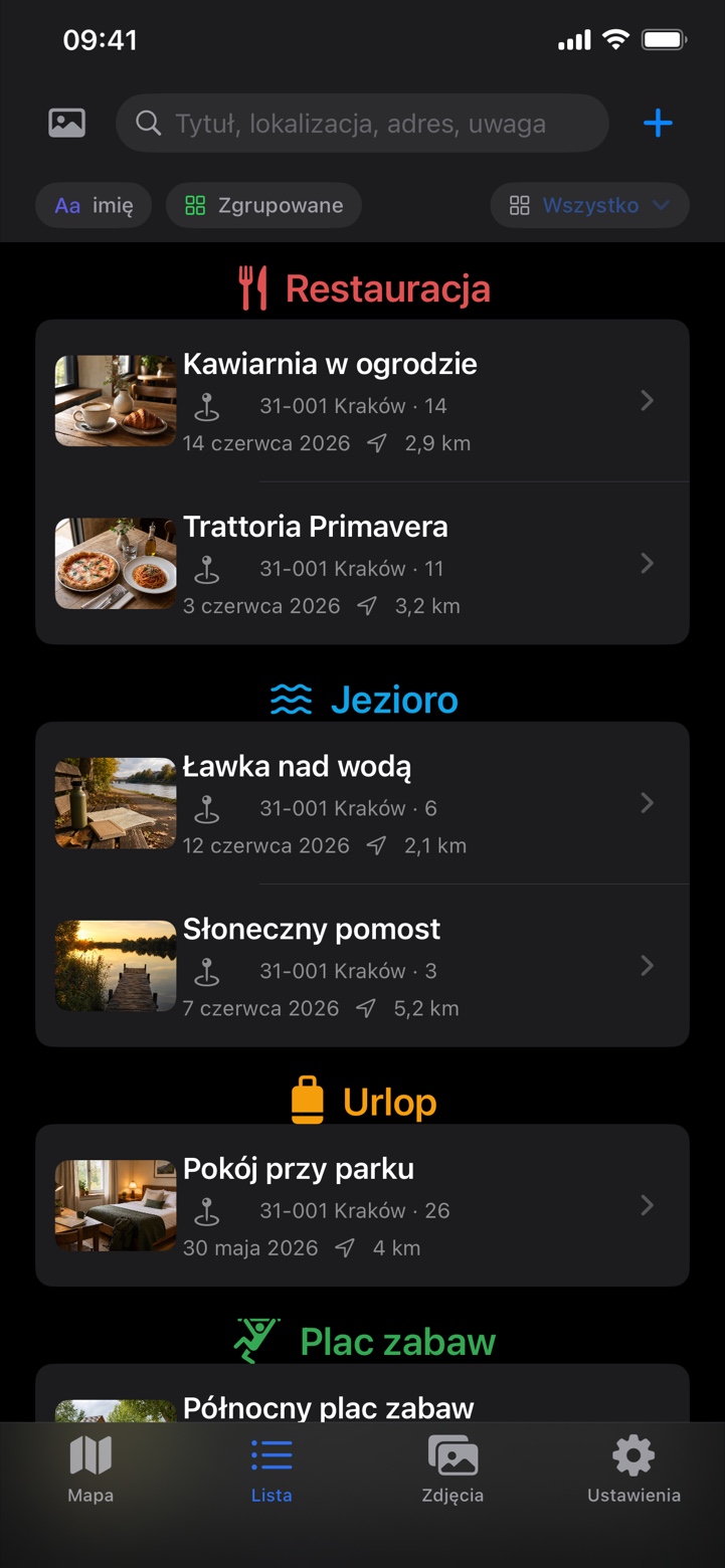 Placekeeper - Moje miejsca Screenshot