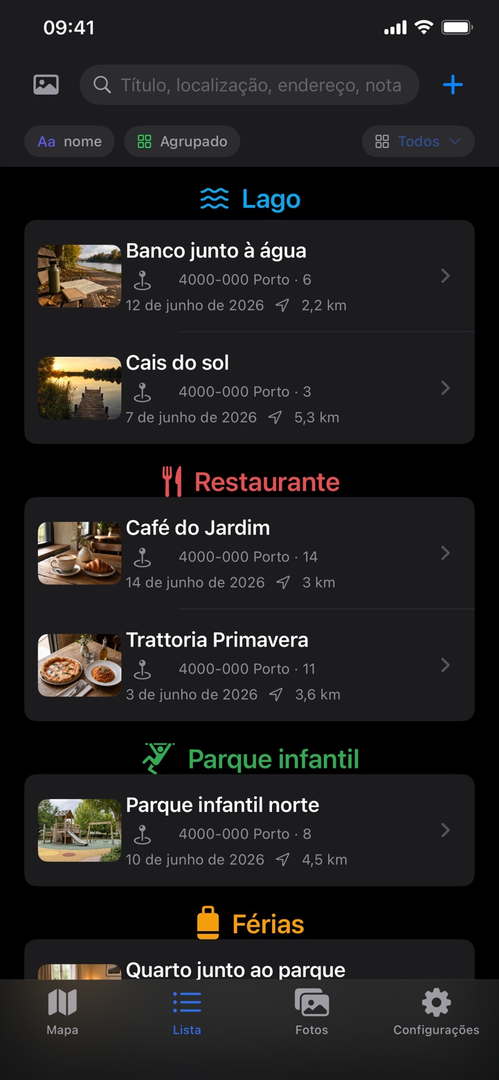 Placekeeper - Os meus locais Screenshot