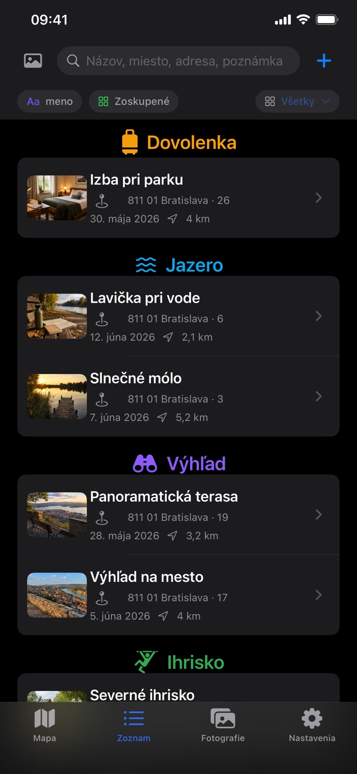 Placekeeper - Moje miesta Screenshot